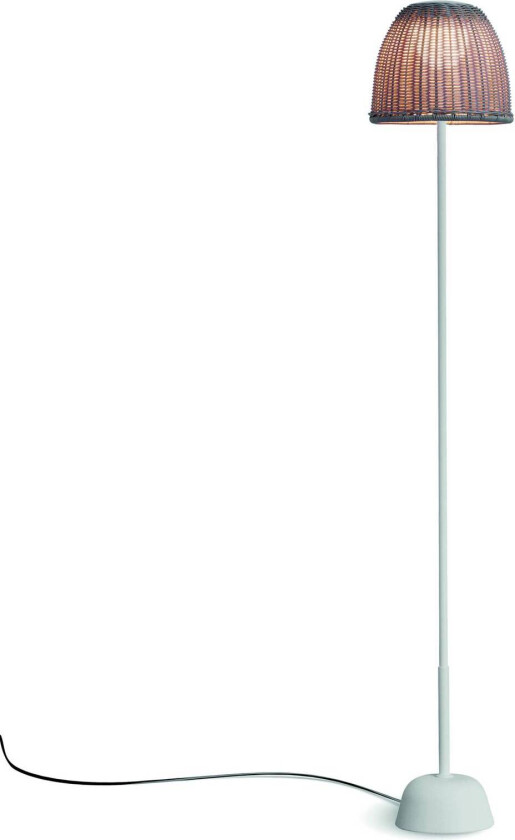 LED-gulvlampe Atticus 114, naturhvit/beige, støpsel