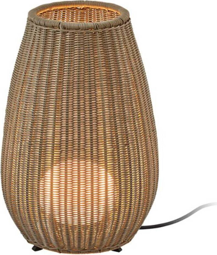LED-bordlampe Amphora, brun/beige Høyde 47 cm
