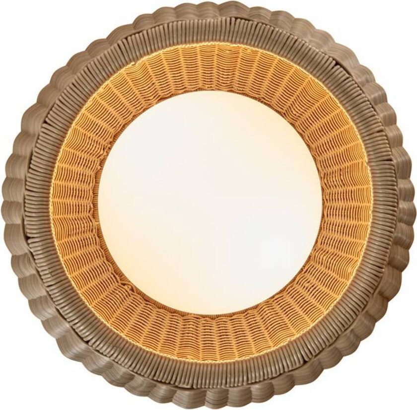 LED-terrasselampe Amphora, 77 cm, grafittbrun/beige