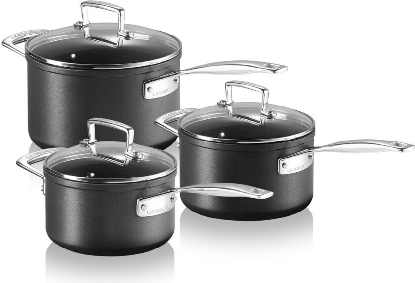 kasserollesett 3 deler Black