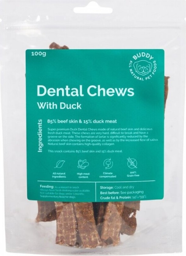 Buddy Petfoods Dentaltygg Anka 100 g