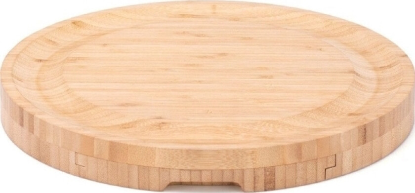 Homede Homede Bambus Ostebrett Med Kniver Glask 35X35x4