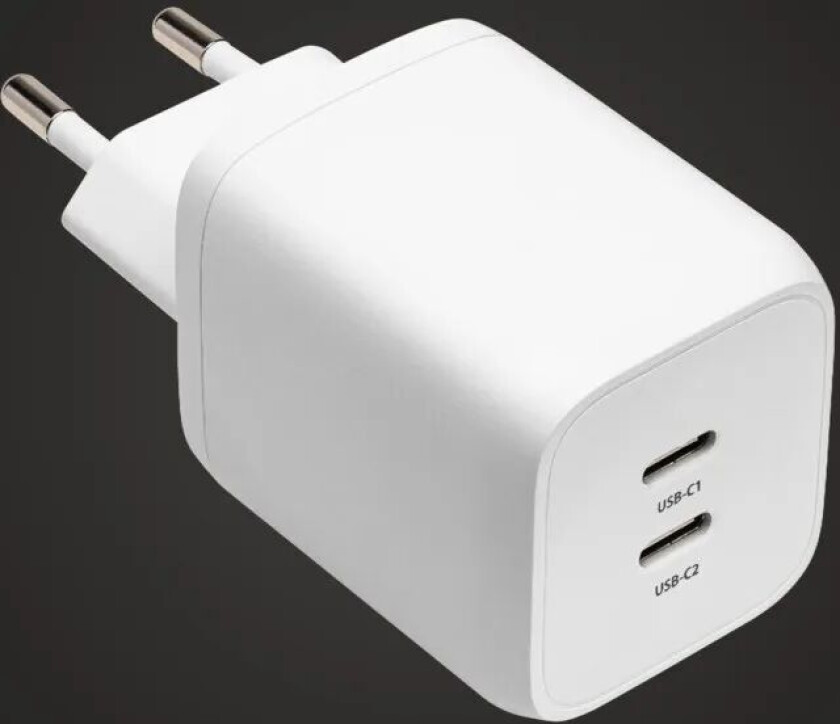 GaN USB-C-lader med PD 65 W Hvit