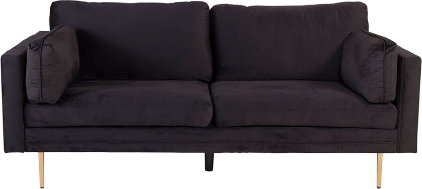 Boom sofa 3 seter velour svart.