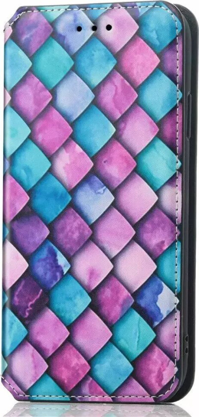 Samsung Galaxy A32 (4G) Caseneo Skinndeksel med Lommebok og Fargerikt Trykk - Lilla Flass