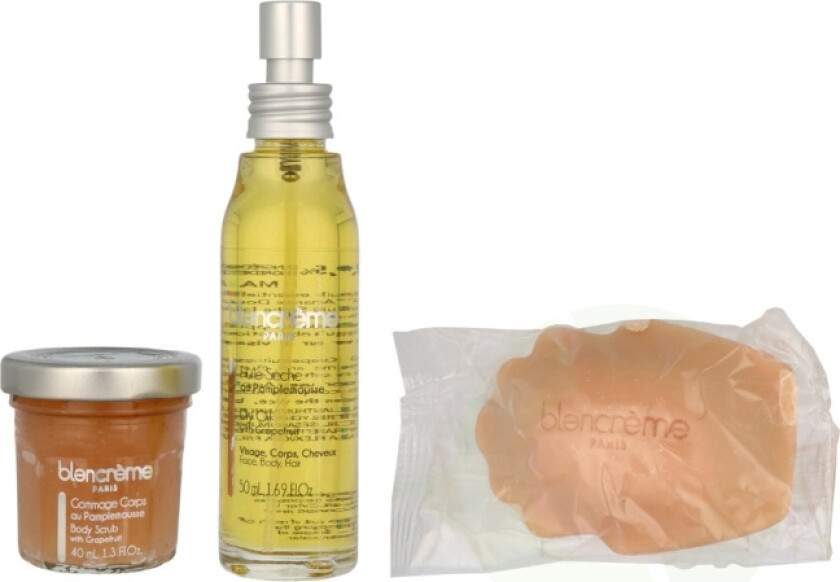 Body Essentials Trio Set 160 ml Dry Oil 50ml/Grapefruit Scrub 40ml/Grapefruit Soap 70gr