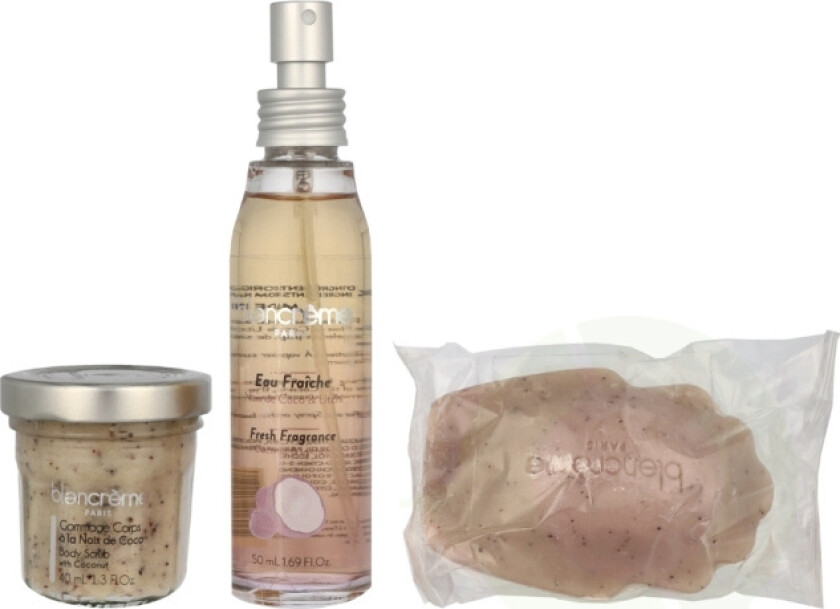 Bilde av Season Essentials Set - Coconut & Lychee 160 ml Fresh Fragrance 50ml/Soap 70gr/Body Scrub 40ml
