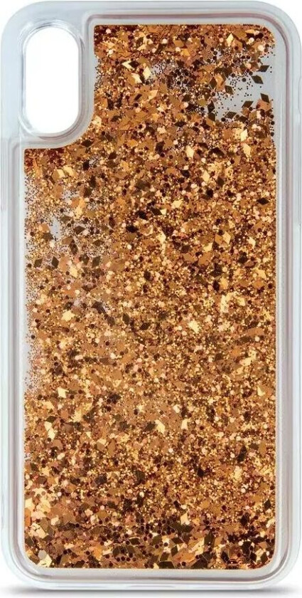 Samsung Galaxy S23 Ultra Gjennomsiktig Glitter Deksel - Gold