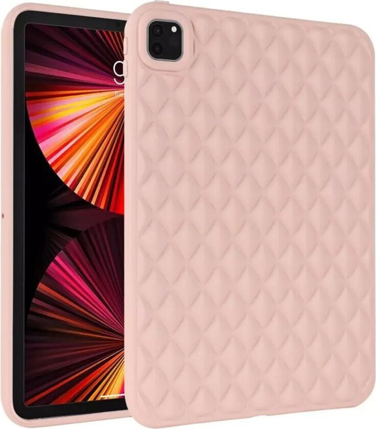 iPad Pro 11" ( 2022 / 2021 / 2020) Fleksibelt Plast Deksel - Rhombe Design - Rosa
