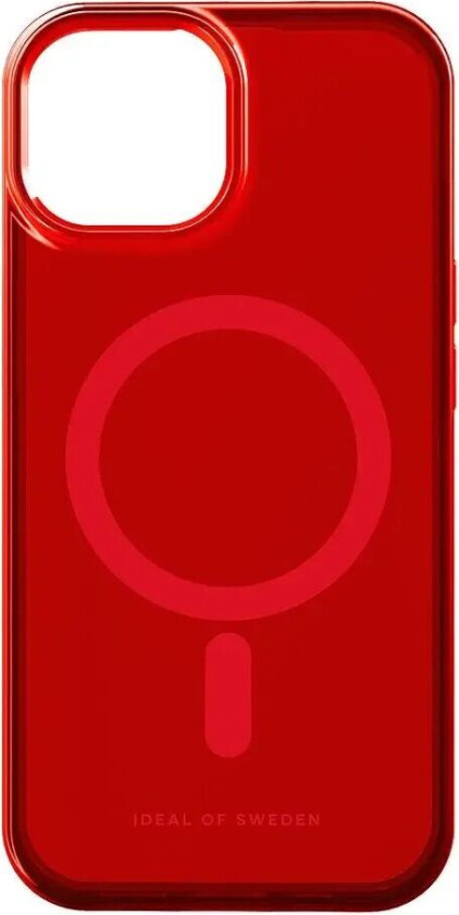 iPhone 15 iDeal Of Sweden Clear Deksel - MagSafe Kompatibel - Radiant Red