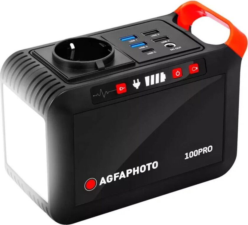 Powercube 100Pro Bærbar Powerstation 88.8Wh - Svart