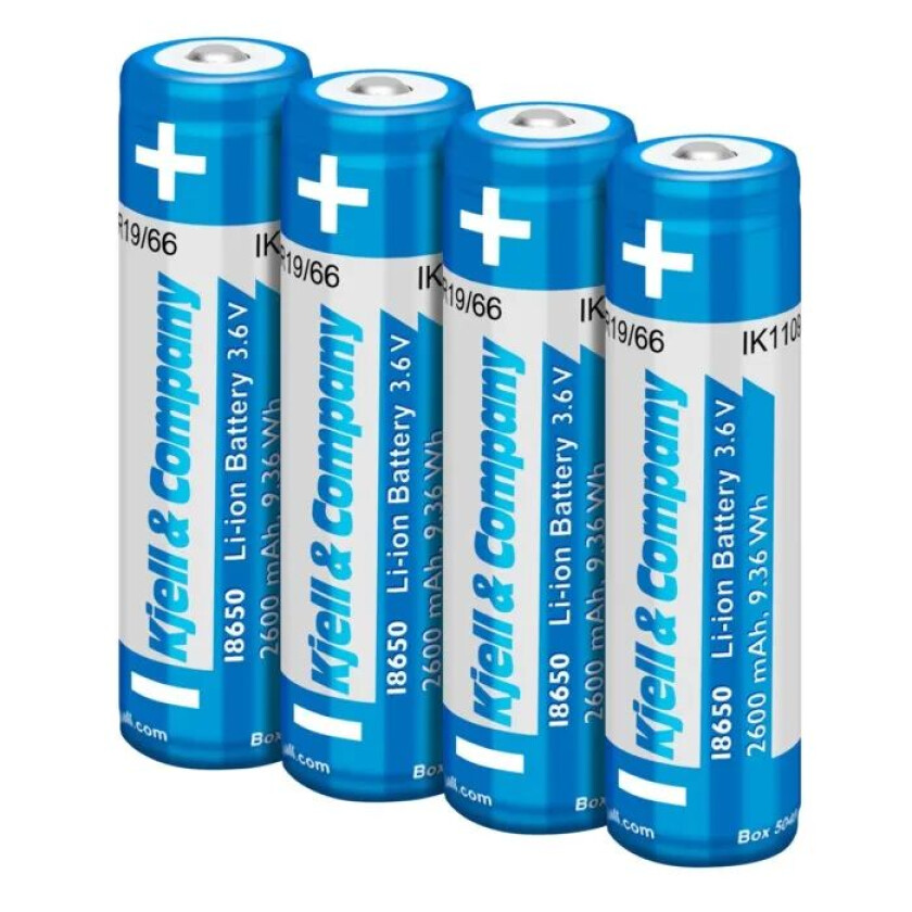 18650 Li-ion-batteri 3,6 V 2600 mAh 4-pk.