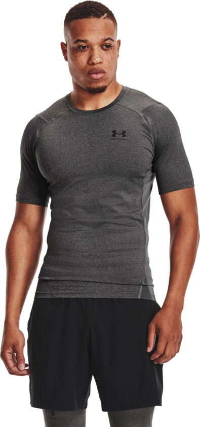 Men's UA HG Armour Comp Short Sleeve XL, Carbon Heather