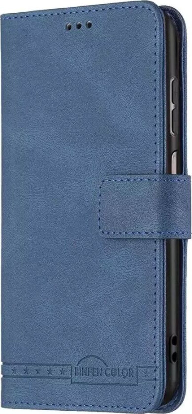Samsung Galaxy A13 (4G) BINFIN Flip Deksel i Mykt Skinn med Lommebok - Blå