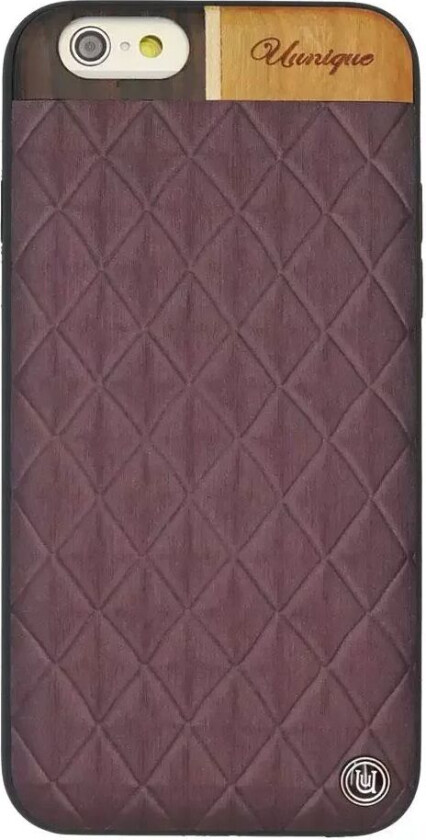 iPhone 6 / 6s Hard Shell - Designer Plast Bakside Deksel - Embossed Wooden Purple