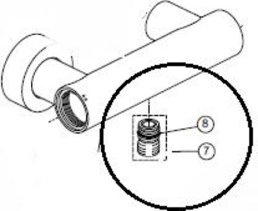 Børma O-ring ved utløp