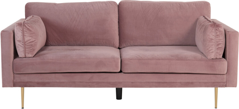 Boom sofa 3 seter velour rosa.