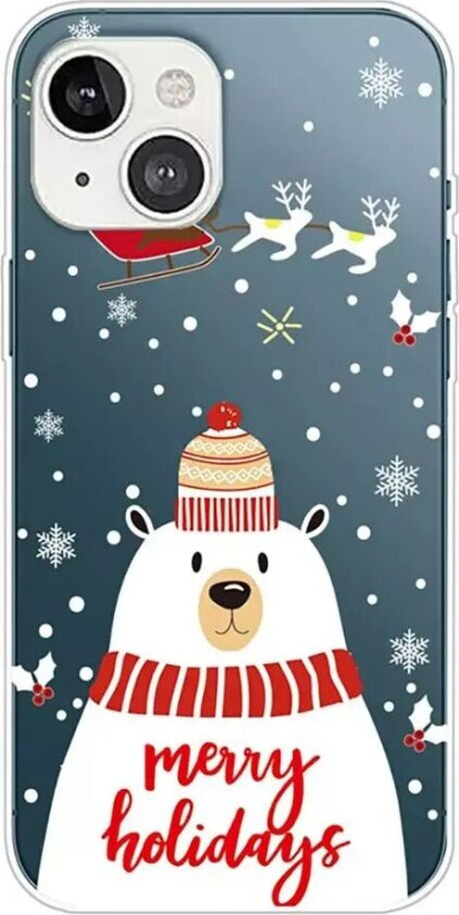 iPhone 14 TPU Plast Jul Deksel - Isbjørn