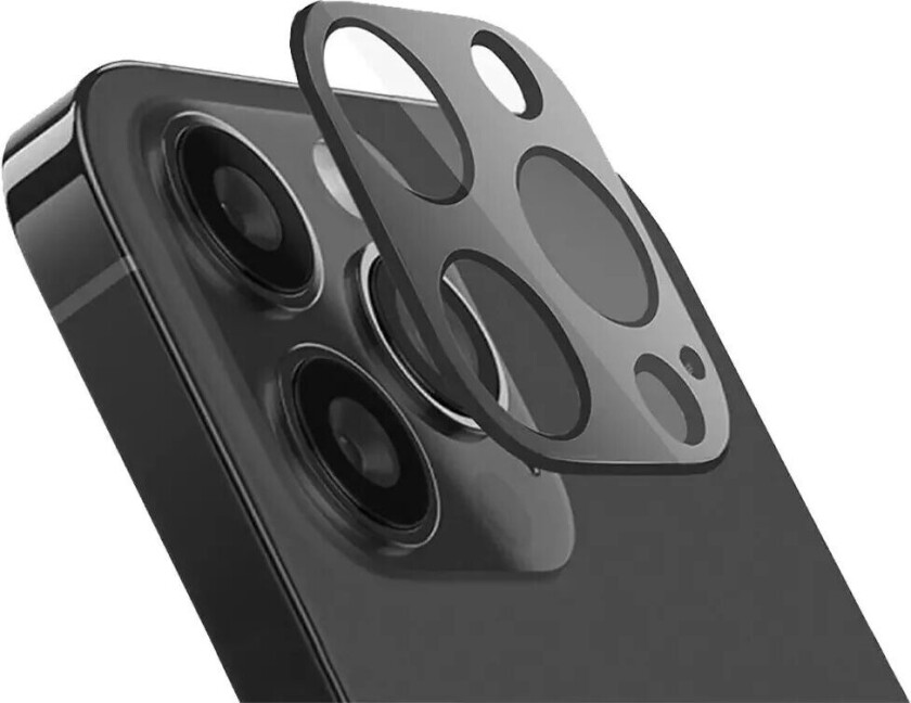 Holdit iPhone 14 Pro / 14 Pro Max Holdit Beskyttelsesglass for Kameralinser - Case-Friendly - Svart