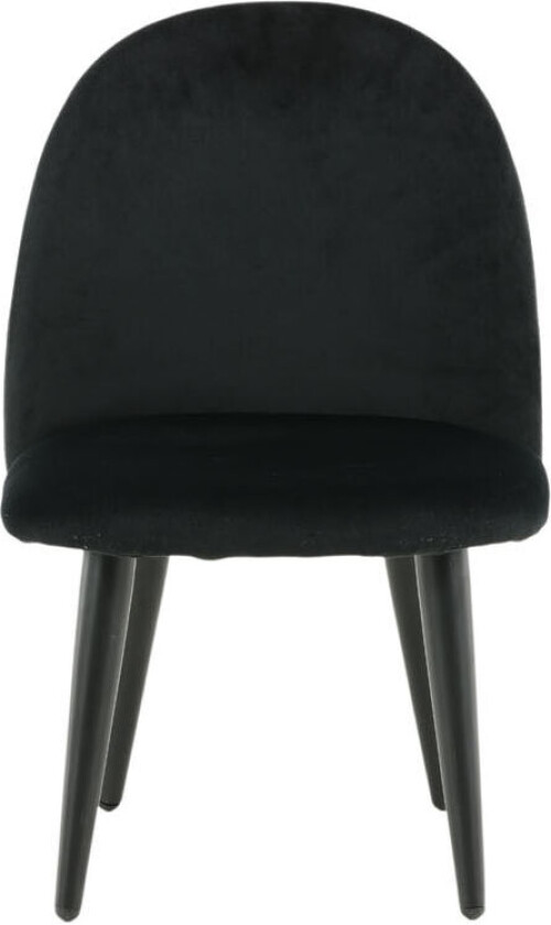 Velvet spisestuestoler til barn velour svart.