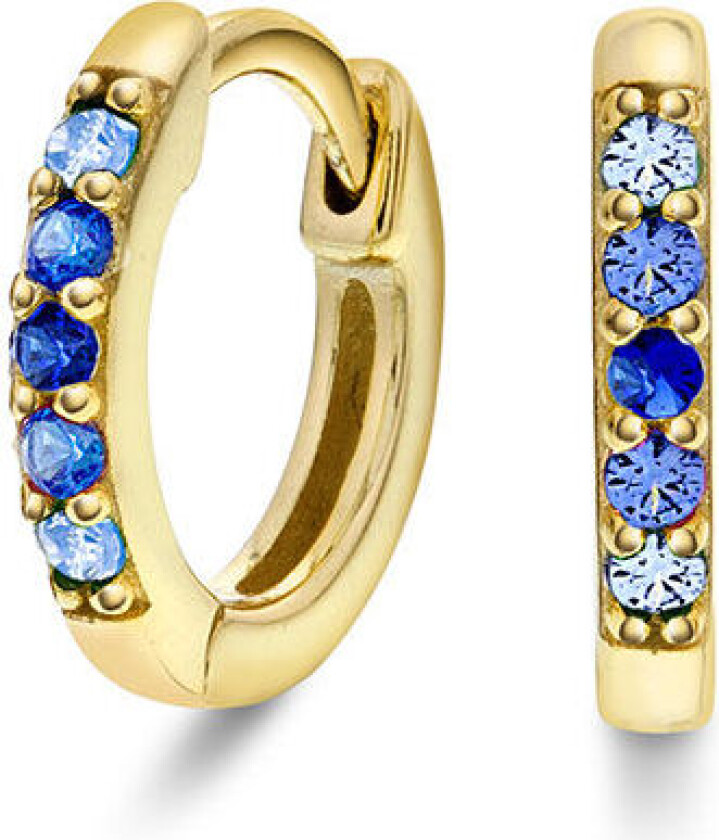 Prins&Prinsesse, Øreringer til barn i 925 forgylt sølv med zirkonia