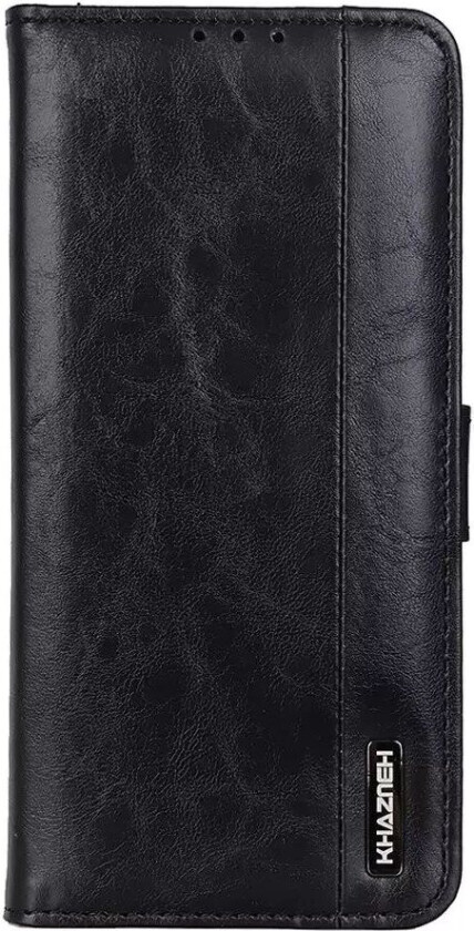 Samsung Galaxy S22+ (Plus) KHAZNEH Vintage Kunstskinn Flipdeksel med Lommebok - Svart