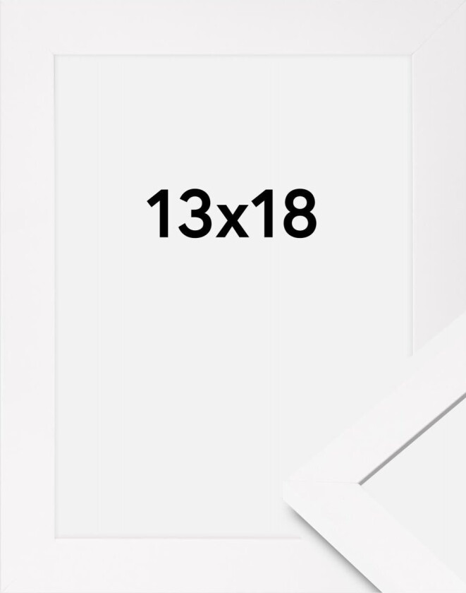 Ramme Bga Classic Akrylglass Hvit 13x18 Cm