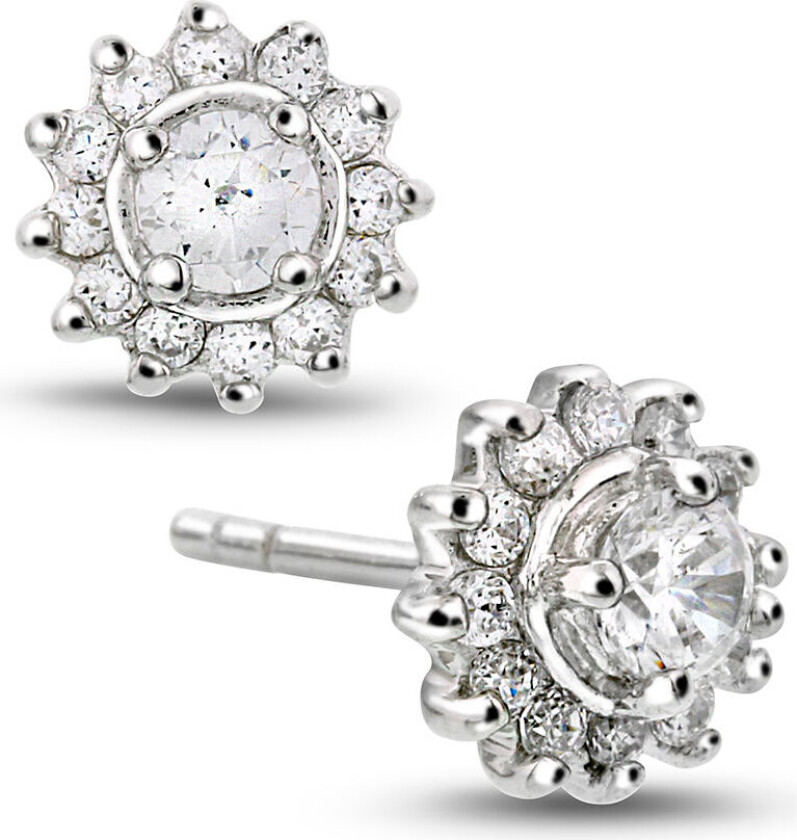 , Øredobber i 925 sølv med zirkonia