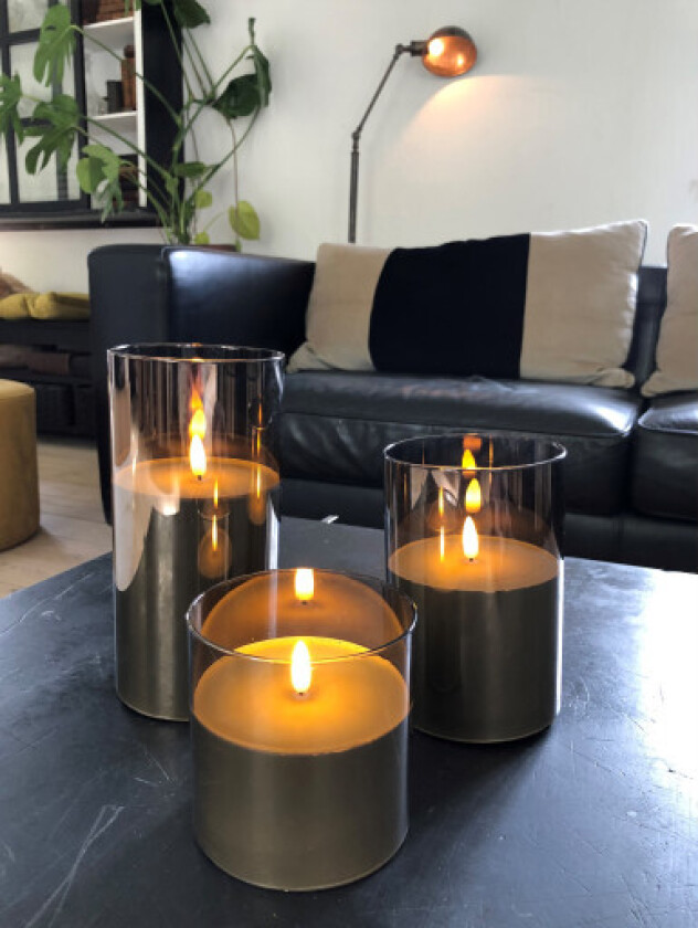 LED kubbelys i lysestaker