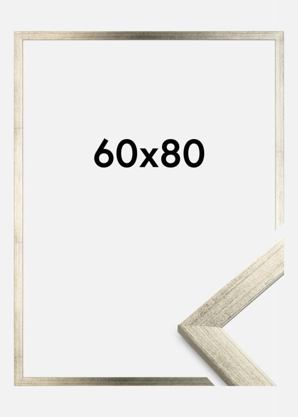 Bilde av Ramme Stilren Akrylglass Sølv 60x80 Cm