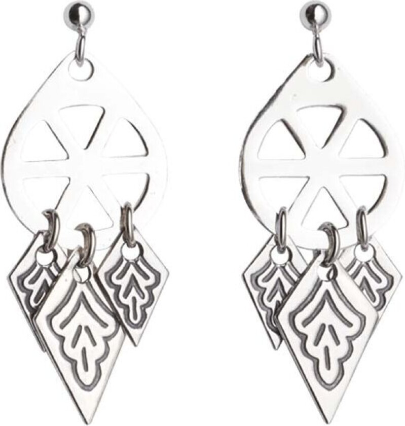 Øredobber Trønder i 830 oksidert sølv