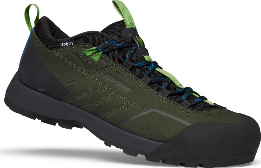 Men's Mission Leather Low Waterproof Approach Shoes 41.5, Cypress/Black