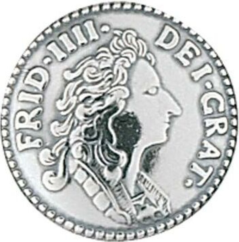 Bilde av Myntknapp i 830 oksidert sølv, 16 mm