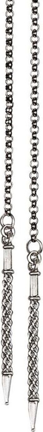Trekkekjede i 830 oksidert sølv med spyd, 1 m