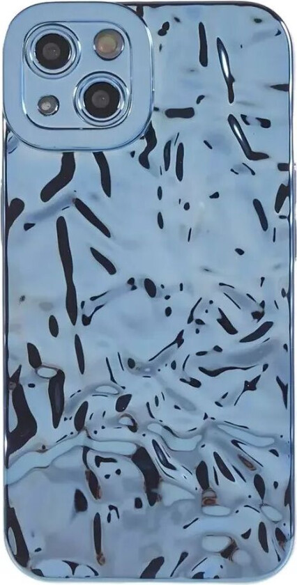 iPhone 13 Glinsende Fleksibel Plast Bakside Deksel - Bølget Design - Gull