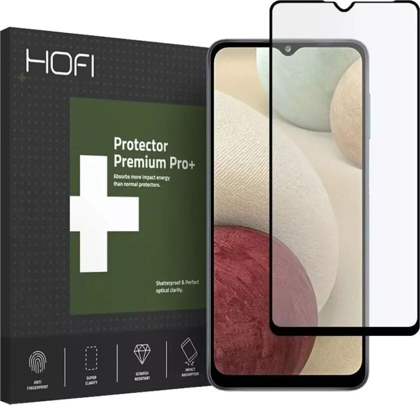 Samsung Galaxy M12 Hofi Pro+ Herdet Glass Skjermbeskytter - Case Friendly - Svart Kant