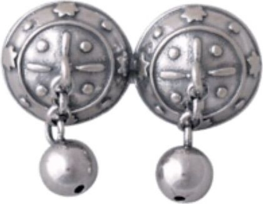 Halsknapp Troms i 830 oksidert sølv