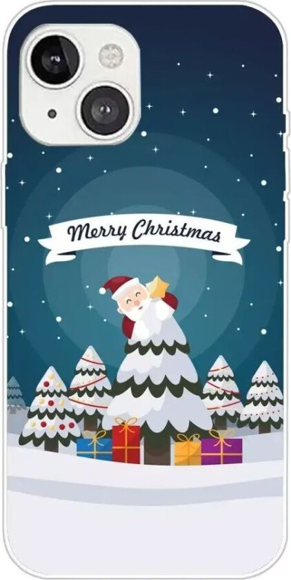 iPhone 14 TPU Plast Jul Deksel - Juletre og Gaver
