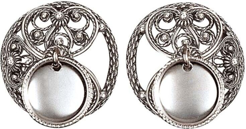 Maljer Telemark i 830 oksidert sølv, liten størrelse