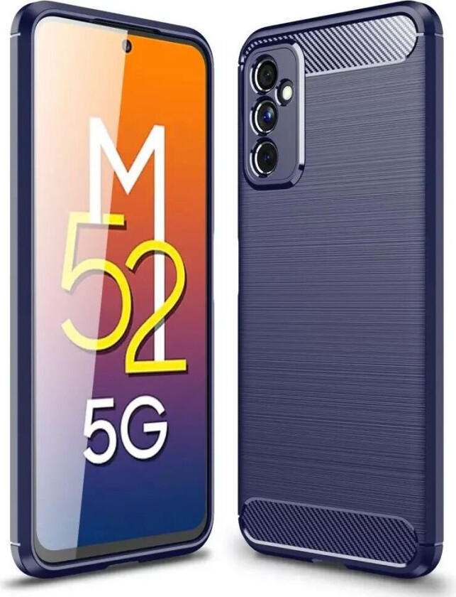 Samsung Galaxy M52 (5G) Brushed Carbon Deksel - Blå