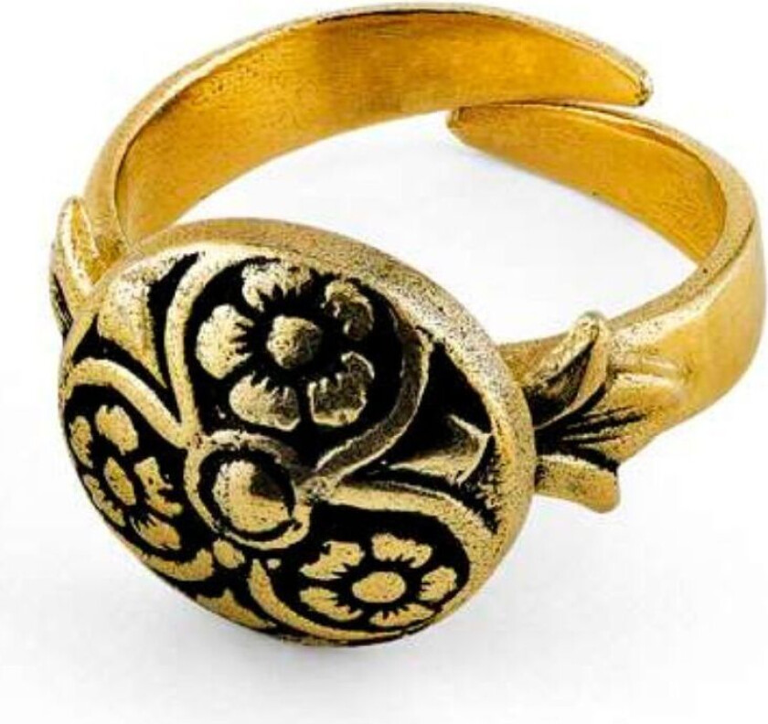 Løkenbunad, Ring knapp i 925 forgylt sølv