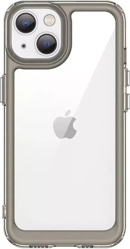 iPhone 14 Acrylic Combo Bak Deksel - Gjennomsiktig / Gjennomsiktig Grå