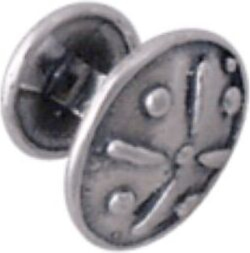 Halsknapp Troms i 830 oksidert sølv