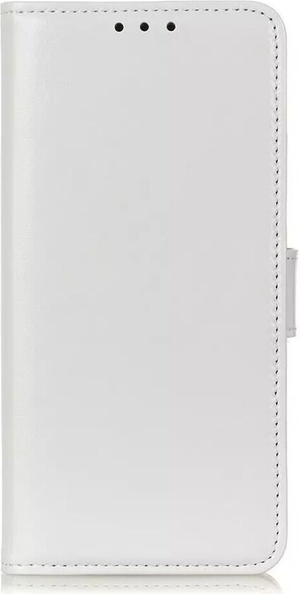 Samsung Galaxy M11 PU Skinn Flip Deksel med Lommebok - Hvit