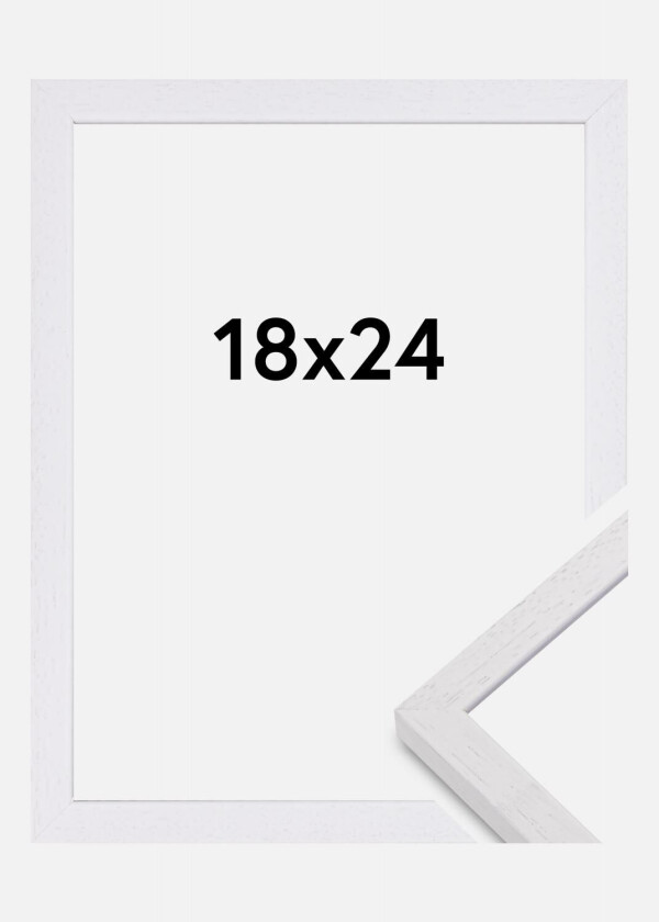 Ramme Glendale Matt Antirefleksglass Hvit 18x24 Cm