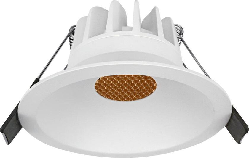 Styx lavtbyggende downlight 7,5W 2700K RA95 IP44 - Hvit/kobber