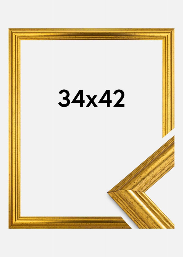 Ramme Västkusten Akrylglass Gull 34x42 Cm