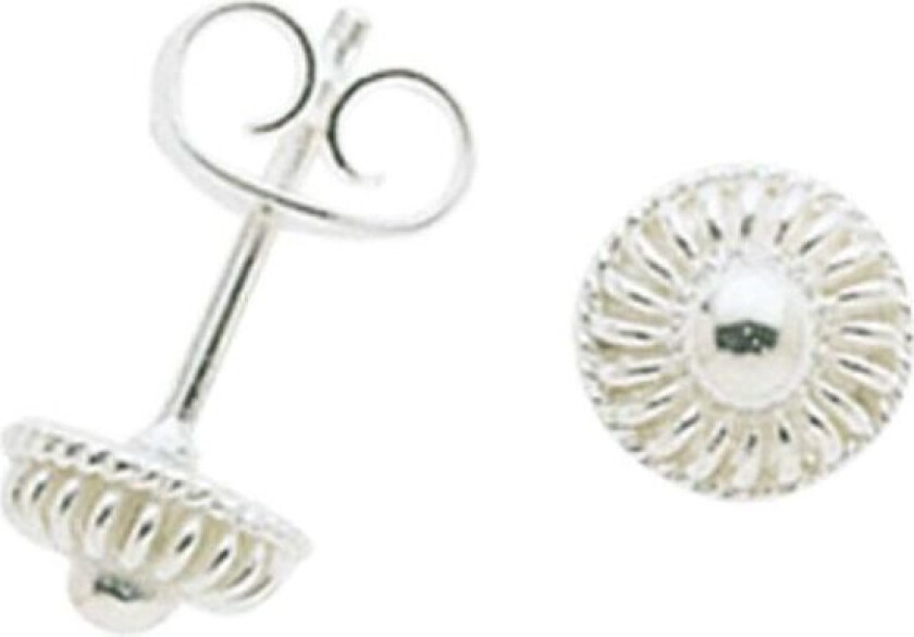 , Øredobber i 830 hvitt sølv med kruser