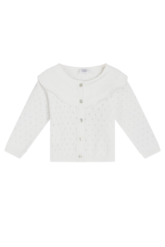 Hust And Claire Pen Cardigan White