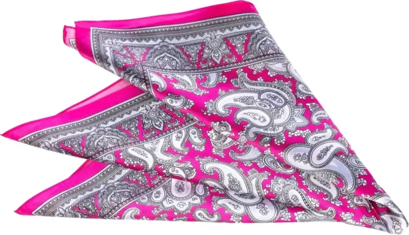 København Scarf Magenta One Size Printed silk scarf